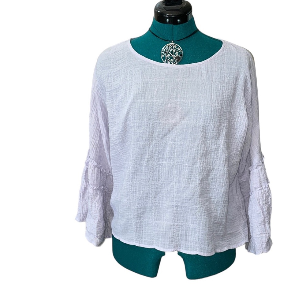 Vince Camuto Bell Sleeve Top Lavender Size S